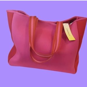 Summersalt Neoprene Beach Tote Pink / Red